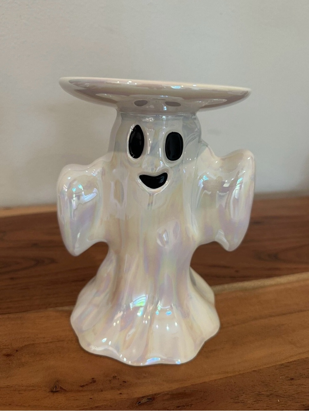 Bath & Body Works: Halloween 2024 Iridescent White Ghost 3-Wick Candle Stand